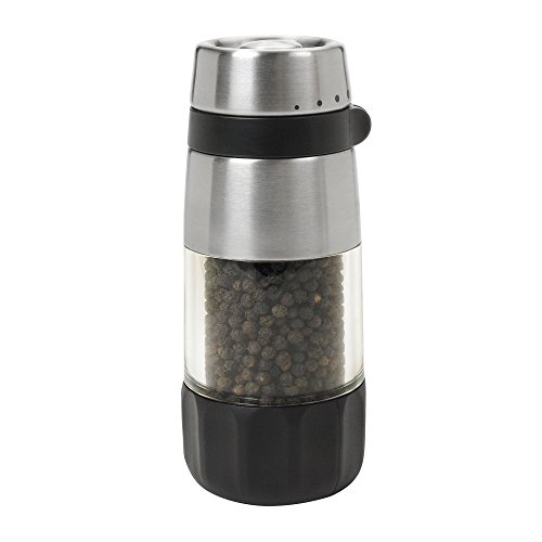 OXO Good Grips Elegante Pfeffermühle aus Edelstahl, Schwarz