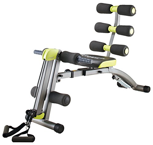 Trainingsgerät Wonder Core 2, mit eingebautem Drehsitz und Ruder, grau mit grün