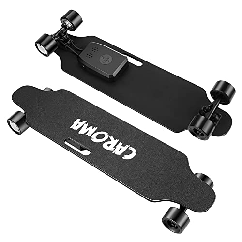Caroma Skateboard Elektrisches,90CM Elektro Longboard,25KMH Höchstgeschwindigkeit,705W Electric Skateboard Motor,E Skateboard mit Ferngesteuertem,E Longboard für Jugendliche und Erwachsene