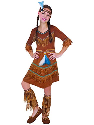 Amscan - Kinderkostüm Traumfänger, Kleid, Stirnband, Beinstulpen, Indianer