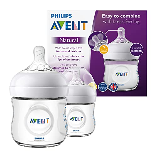 Philips Avent Natural-Babyflasche mit Sauger für Neugeborene (Modell SCF030/27)