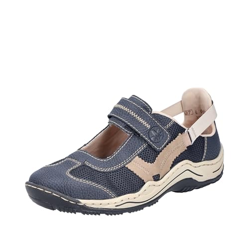 Rieker Damen L0575 Slipper, Blau, 39 EU