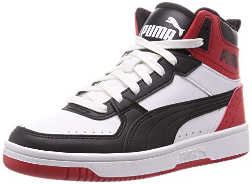 Puma Unisex Rebound Joy Sneaker, White-High Risk Red, 43 EU