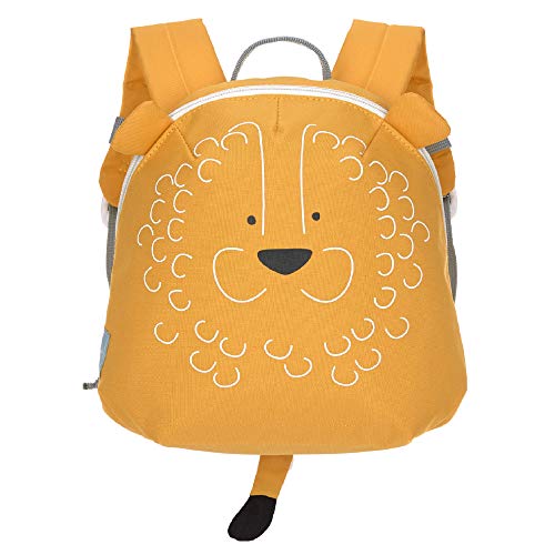 LÄSSIG Kleiner Kinderrucksack für Kita Kindertasche Krippenrucksack mit Brustgurt/Tiny Backpack, 20 x 9.5 x 24 cm, 3,5 L, Lion