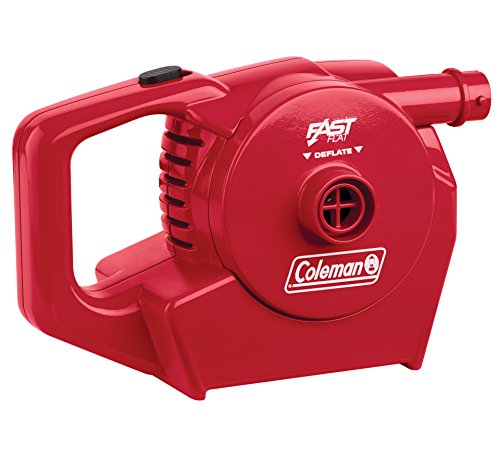 Coleman Luftpumpe elektrische Wiederaufladbar inklusive 12V und 230V Ladegerät, Rot, 2000019878