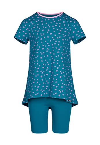 Skiny Mädchen Micro Multipack 030067 Pyjamaset, bluecoral Flowers, 164 (2er Pack)