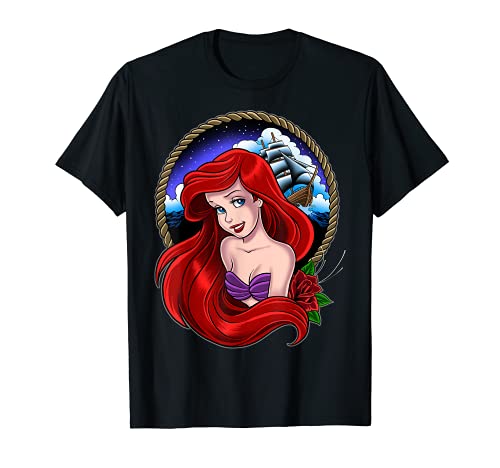 Disney Little Mermaid Ariel Sailor Tattoo Graphic T-Shirt