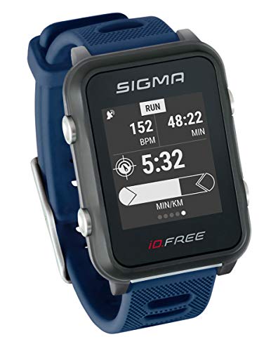 Sigma Sport iD.FREE GPS Multisport-Uhr für Outdoor und Navigation, Smart Notifications, Geocaching, Pulsmessung am Handgelenk, wasserdicht, inkl. Fahrradhalterung