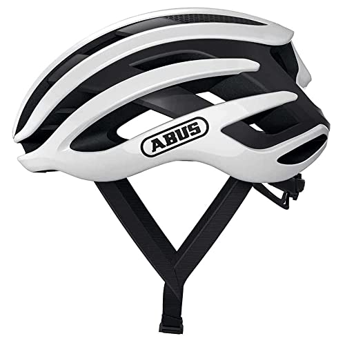 ABUS Rennradhelm AirBreaker - High-End Fahrradhelm für den professionellen Radsport - für Damen und Herren - Weiß, Größe M