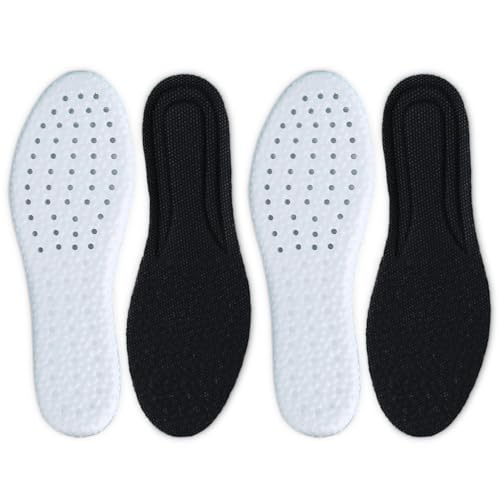 Zzmorni 2 Paar Komfort Sport Einlegesohlen Schuhe Sohlen Einlagen für Alltag und Beruf - Dämpfung und Atmungsaktiv - Ideal für Wandern, Laufen, Fitness (EU Size 42-43(Asia size 43-44))