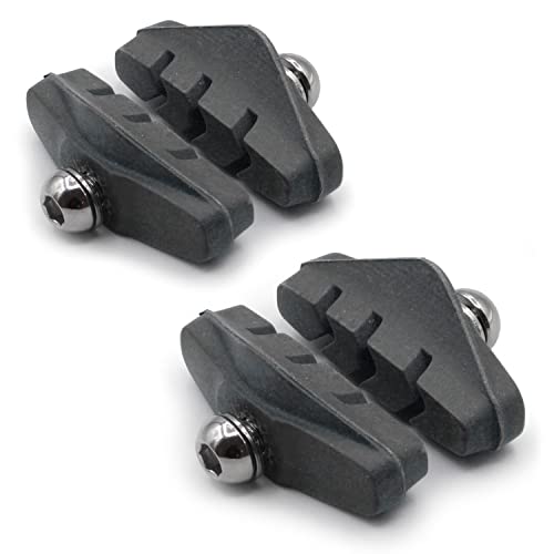 Kartell ® Rennrad Bremsbeläge 2 Paar (4 Stück), 52 mm für Alufelgen, schwarz