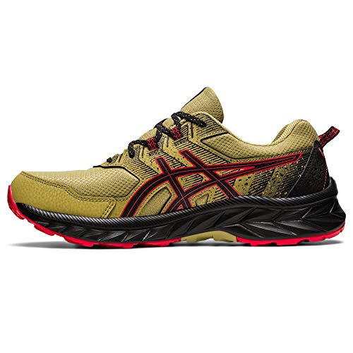 ASICS Herren Gel-Venture 9 Sneaker, Olive Oil Electric Red, 43.5 EU