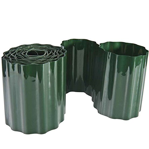 Windhager Rasenkante, Raseneinfassung, Beeteinfassung, Beetbegrenzung, Mähkante, Grün, 500 g/m², 9 m x 15 cm, 06248