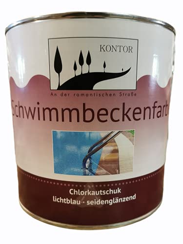 Kontor Schwimmbecken Farbe Chlorkautschuk 10L Lichtblau