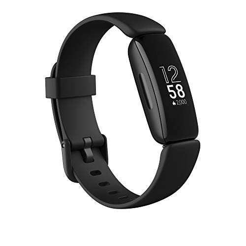 Fitbit Inspire 2 Gesundheits und Fitness-Tracker mit einer 1-Jahres-Testversion Fitbit Premium, kontinuierlicher Herzfrequenzmessung & bis zu 10 Tagen Akkulaufzeit, Schwarz, Einheitsgröße