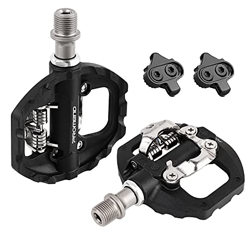 SUPERNIGHT Fahrradpedale mit SPD Cleat Set, Shimano PD Pedale Kompatibel, 3-Abgedichtete, rutschfeste, Leichte Nylonfaser/Legierung für Trekking Mountainbike E-Bike
