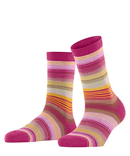 Burlington Stripe Damen Socken aus Baumwolle-Mischung hot pink (8768), 36-41