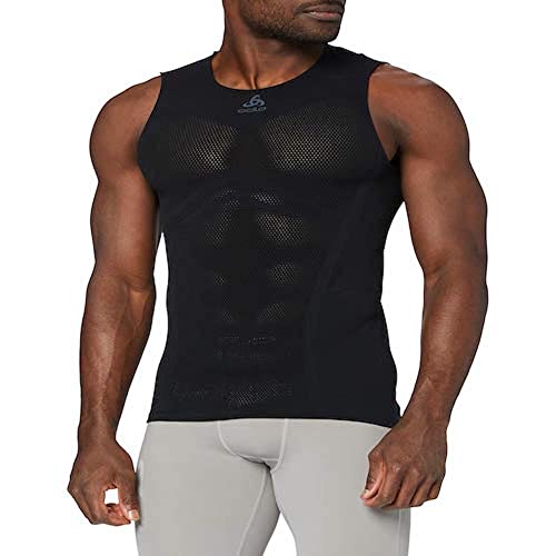 Odlo Herren Breathe Rad Tanktop, Schwarz, XL EU