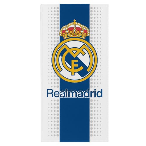 SaoTi Mikrofaser-Handtuch Madrid, 70 x 140 cm, für Strand und Fitnessstudio, schnelltrocknend, Fußballhandtuch