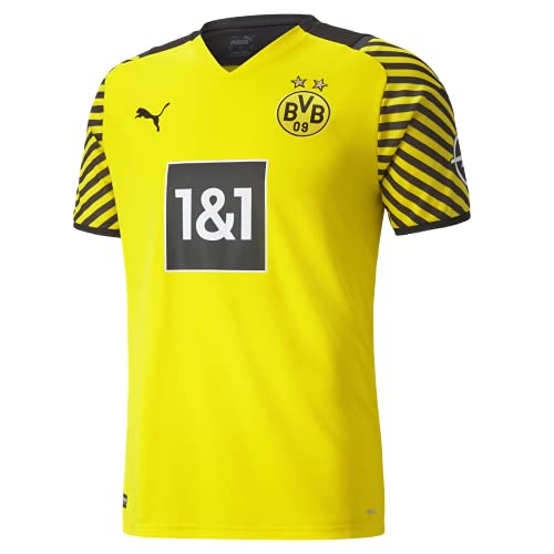 PUMA Herren Bvb Home Replica W Sponsor Large Sizes Shirt, Cyber Yellow-puma Black, 4XL EU