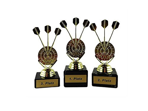 RaRu Dart-Pokale mit Gravur (1. - 3. Platz)