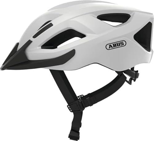 ABUS Allround-Fahrradhelm Aduro 2.1 - in sportivem Design für den Stadtverkehr, Landstraßen und Trails - für Damen und Herren - Weiß, Größe M