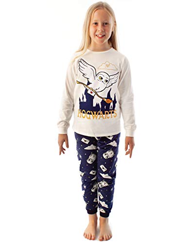 Harry Potter Pyjamas Mädchen Hedwig Langarm T-Shirt & Fleece Hose PJ Set 10-11 Jahre