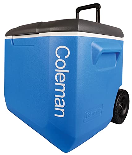 Coleman Blue 60QT Tricolour Wheeled Camping Cooler