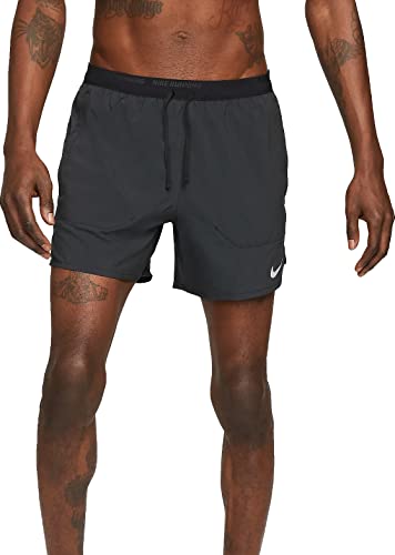 Nike Herren Stride Shorts, Black/Black/Reflective Silv, L