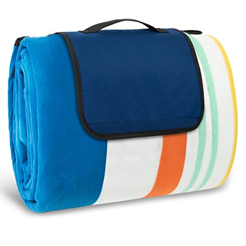 NICEWIN Picknickdecke, Campingdecke mit wasserdichter Unterseite, Outdoor Sanddichte Stranddecke für Picknick, Strand, Camping und Wandern, 200 x 300cm Extra Große Strandmatte