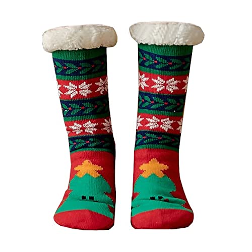 Woohooens Winter 1 Paar Damen Warme Pantoffel Socken Fuzzy Socken Fleece Rutschfeste Pantoffel Socken Plüs schohr Socken Super Weiche Warme Socken