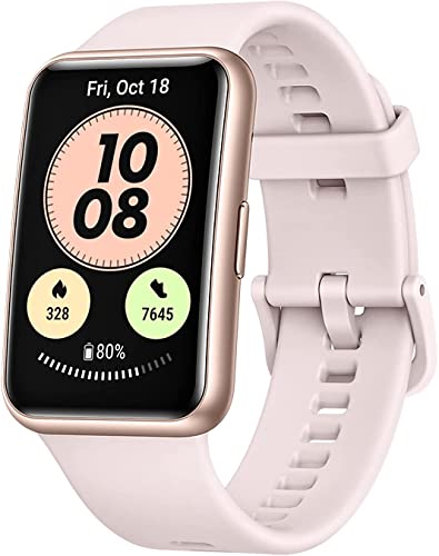 HUAWEI WATCH FIT new Smartwatch, 1,64 Zoll lebendiges AMOLED-Display, 10 Tage Akkulaufzeit, ganztägige SpO2-Überwachung, 24/7 Herzfrequenzüberwachung, 30 Monate Garantie, Sakura Pink, Einheitsgröße