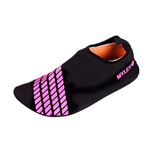 MISSMAO Schwimmschuhe Damen Herren Strandschuhe Surfschuhe Aquaschuhe Barfuß Badeschuhe für Wassersport Beach Pool Surfen Yoga,Rot,44/45 EU