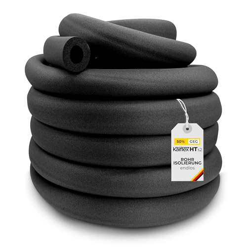 Kaiflex Rohrisolierung endlos 28x10mm* 17m - 50% GEG Schlauchisolierung für Heizungs- und Sanitärbereich - flexible Dämmung - Kautschuk Rohr Isolierung - Weichschaum Isolierschlauch - Dämmstoff