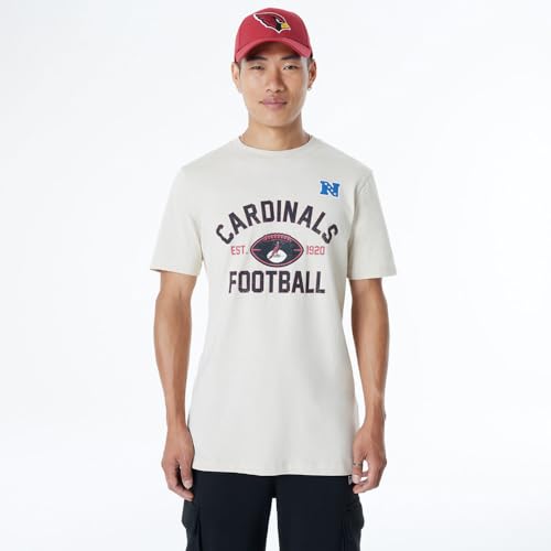 ARIZONA CARDINALS New Era Cap NFL Regular T-Shirt Distressed Screenprint Team Graphic Stone Unisex