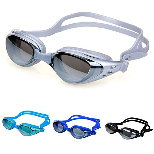 FLY MEN Sichere, dauerhafte, tragbare, 2ST Anti-Fog-Mirrored Schwimmbrille Silikondichtung Schwimmbrille Tauchbrillen UV-Schutz Anti-splittern Wasserdicht Qualitätsmaterial (Color : 3)