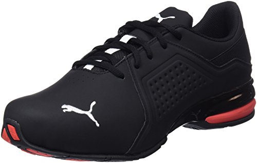 PUMA Herren Viz Runner Sneaker, Black White, 44 EU