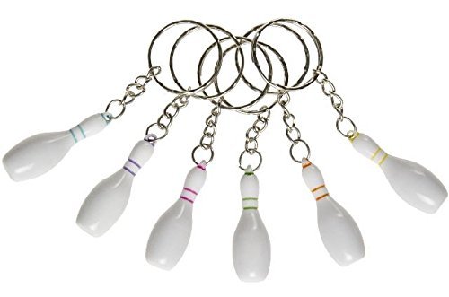 Lg Import 12 X Bowling PINS Schlüsselanhänger Kegeln Kegel Pin