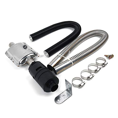 YlRNhe Standheizung Edelstahl Auspuff Schalldämpfer, 24mm Abgasschlauch Schalldämpfer Set Für Autos Luft Diesel Heizung