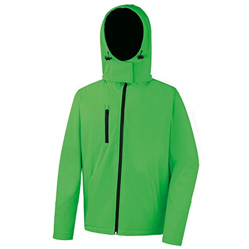 Result Core Herren Softshell Jacke Lite mit Kapuze (2XL) (Grün/Schwarz)