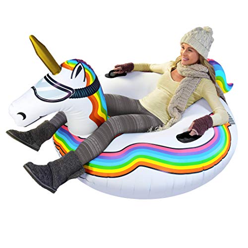 GoFloats Winter Snow Tube Toboggan – Die ultimative Schlitten &, ST-UNICORN-01