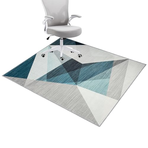 Honorstar Bodenschutzmatte für Hartböden 120x150cm Stuhlunterlage Gaming Teppich Bodenschutzmatte Bürostuhl Matte Rechteckig Bodenmatte rutschfest Bürostuhlunterlage Stuhlmatten (Mehrfarbig-1)