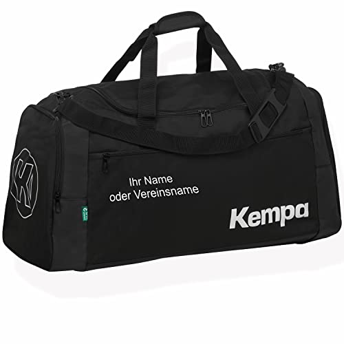 Kempa Handball Sporttasche schwarz 68,5 x 30 x 35 cm mit Aufdruck Name