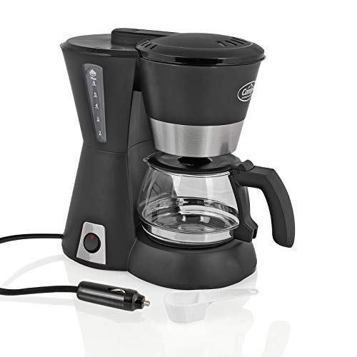Camp4 Kaffeemaschine 12 Volt, 170W, 600ml, schwarz für Camping, Auto, Boot