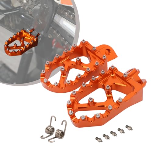 JFG RACING Fußstütze für Motorrad, CNC, Geländemotorrad, für 65-1290 SX SXF EXC EXCF XCF XCW SMC Super Moto Enduro Adventure Freeride 98-20 Orange