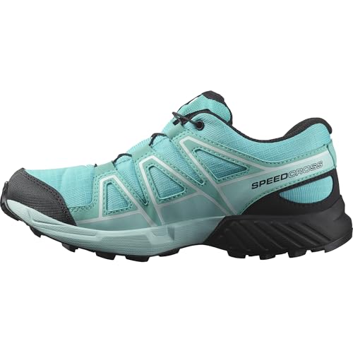 Salomon Unisex Kinder Speedcross Waterproof Hiking Shoe, Blue Curacao Black Iced Aqua, 36 EU
