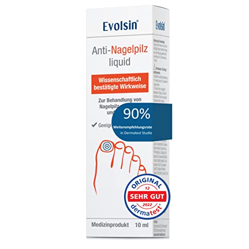 Evolsin® Anti-Nagelpilz Liquid I Wissenschaftlich bestätigte Wirkweise I Geeignet für Diabetiker I Medizinprodukt I Nagelpilz Nagellack für Füsse und Hände