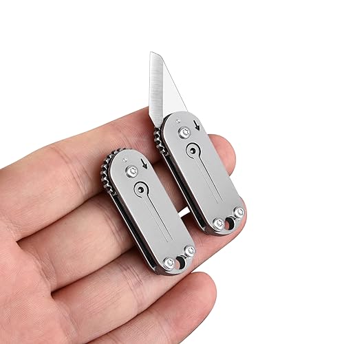 BEEK Mini Messer Taschenmesser, EDC Klappmesser, Schlüsselanhänger Messer Klein, Mini Cuttermesser, Paketöffner, Kleine Geschenke für Männer Frauen
