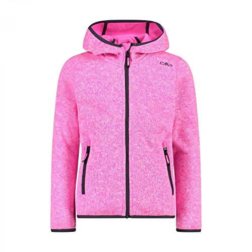CMP Mädchen Knit Tech Mélange Fleece With KID G JACKET FIX HOOD, 02HL, 164 EU