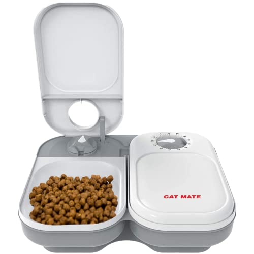 Kerbl 80896 Cat Mate Automatischer Futterspender 2 Mahlzeiten, 0.825 kg, White